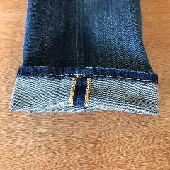 Dsquared2 Jeans Men 48 W32 Blue Low Rise Button Fly Distressed Selvedge Grunge - Picture 14 of 14